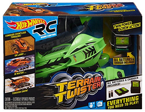 Hot Wheels Terrain Twister RC Car Vehicle Green w remote and charger
